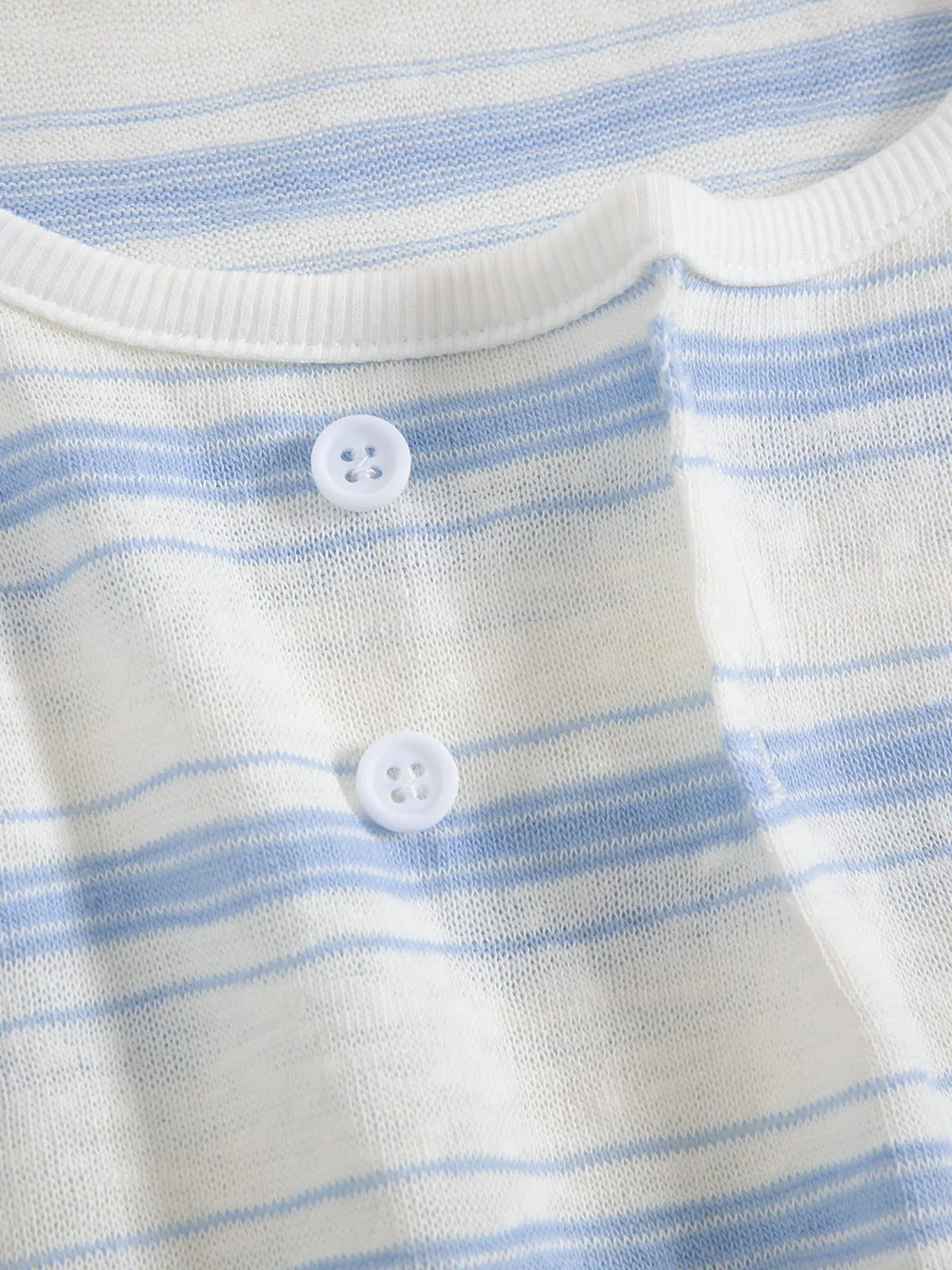 Aelfric Eden Striped Henley Long Sleeve Tee sold by Aelfric Eden product image thumbnail 4