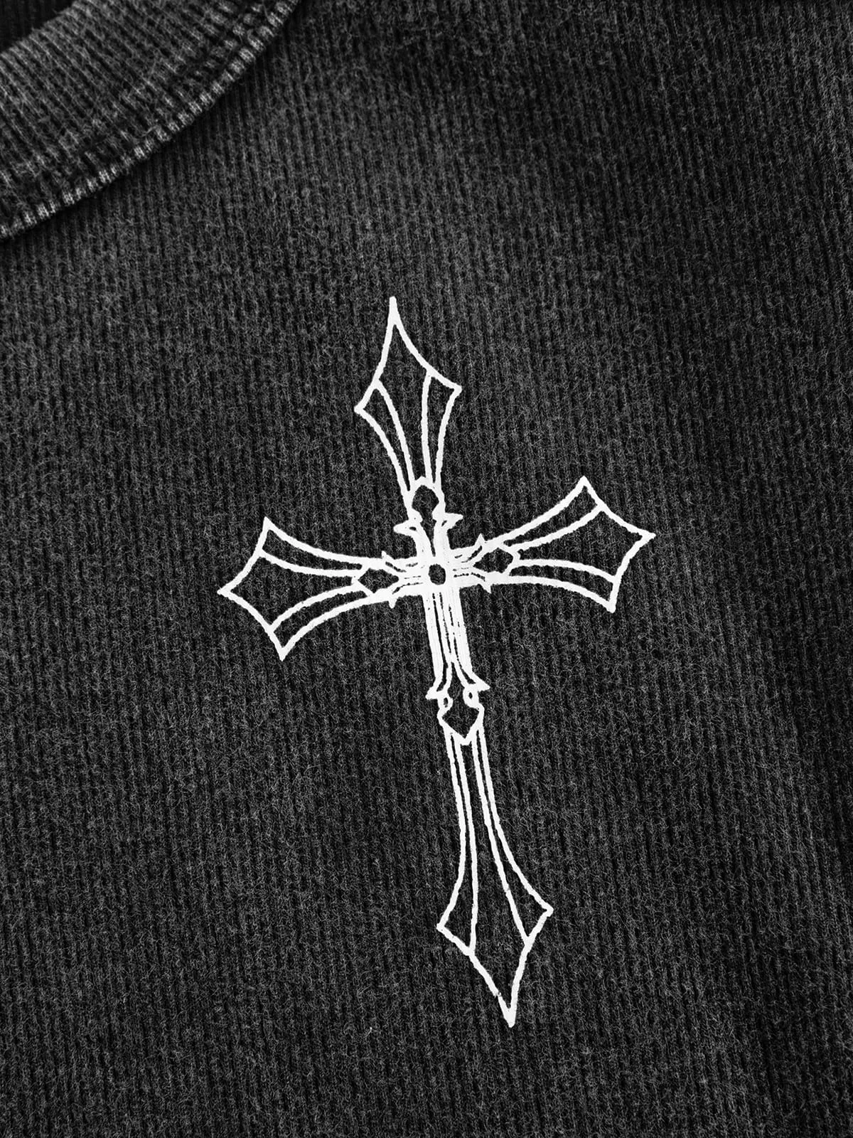 Aelfric Eden Cross Graphic Washed Tank Top sold by Aelfric Eden product image thumbnail 4