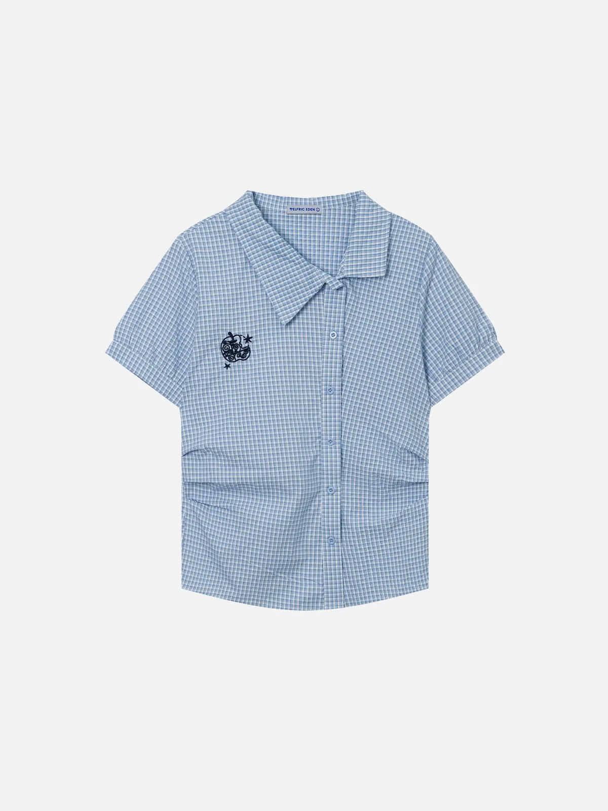 Aelfric Eden Embroidered Plaid Short Sleeve Shirt sold by Aelfric Eden