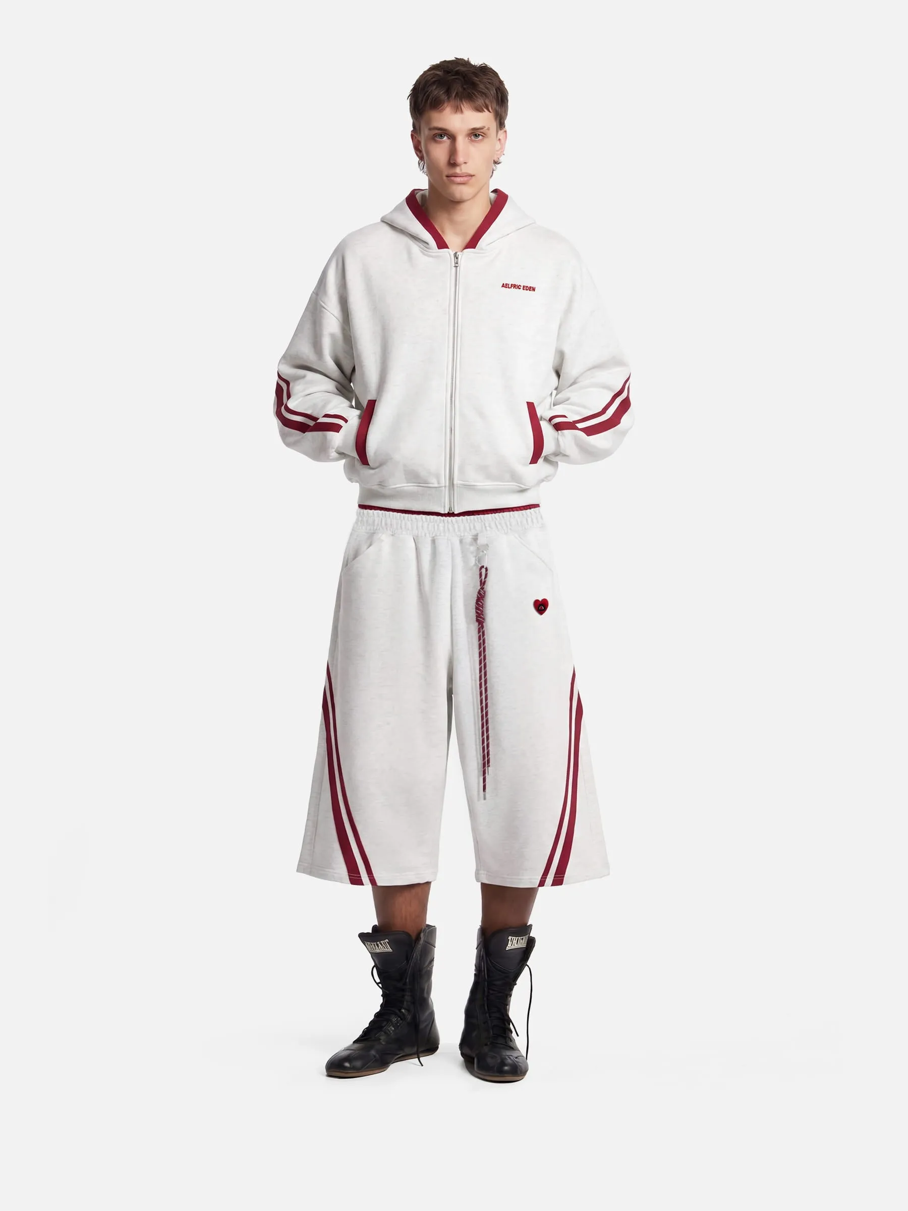 Aelfric Eden Boxy Contrast Stripe Zip Up Hoodie sold by Aelfric Eden product image thumbnail 3