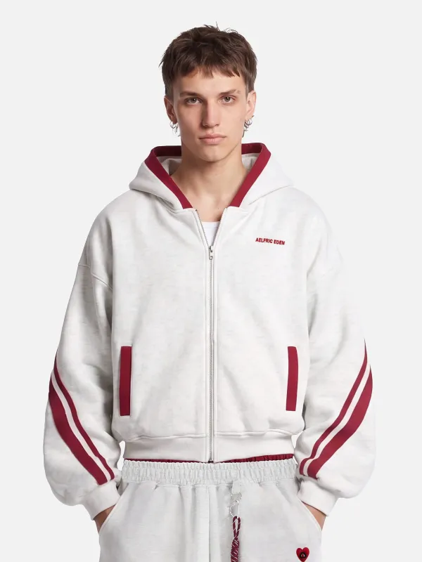 Aelfric Eden Boxy Contrast Stripe Zip Up Hoodie made by Aelfric Eden
