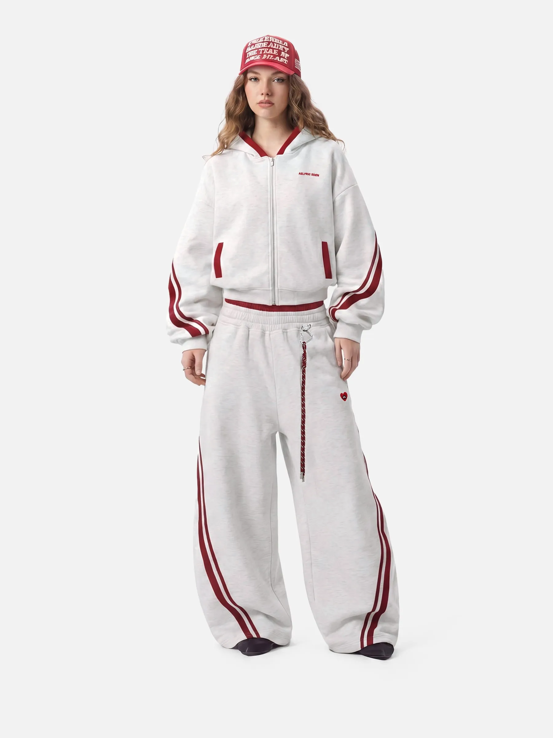 Aelfric Eden Boxy Contrast Stripe Zip Up Hoodie sold by Aelfric Eden product image thumbnail 5