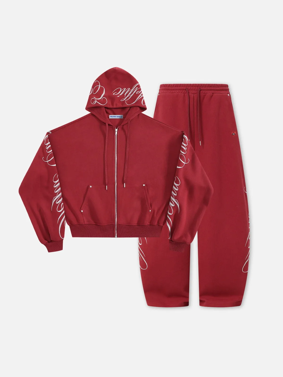 Aelfric Eden Boxy Script Embroidery Hoodie Sets sold by Aelfric Eden product image thumbnail 2