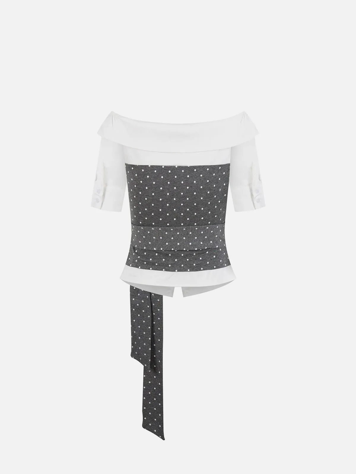 Aelfric Eden Polka Dot Tie Short Sleeve Shirt sold by Aelfric Eden product image thumbnail 2