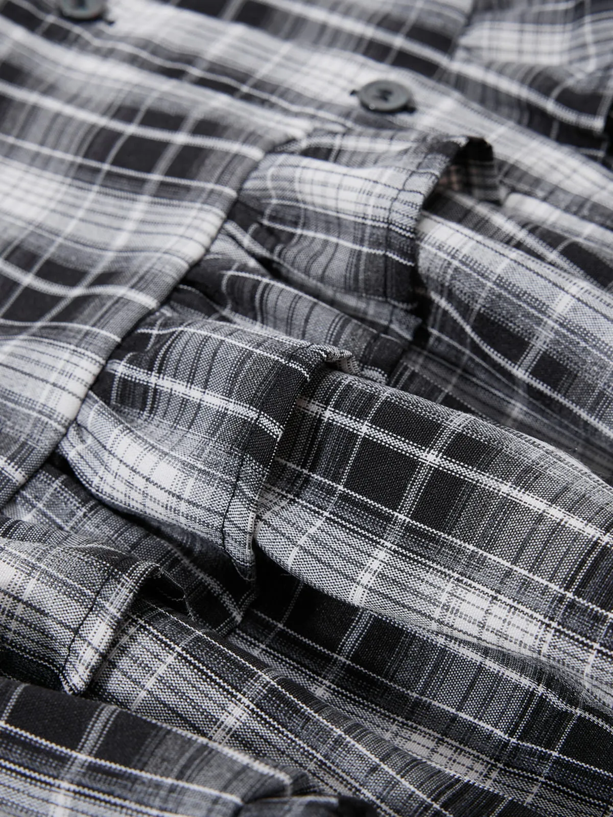 Aelfric Eden Plaid Ruffle Short Sleeve Shirt sold by Aelfric Eden product image thumbnail 4