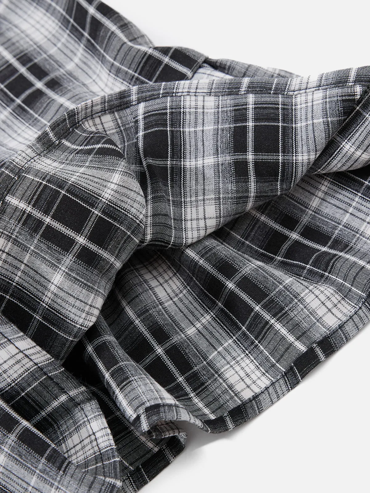 Aelfric Eden Plaid Ruffle Short Sleeve Shirt sold by Aelfric Eden product image thumbnail 5