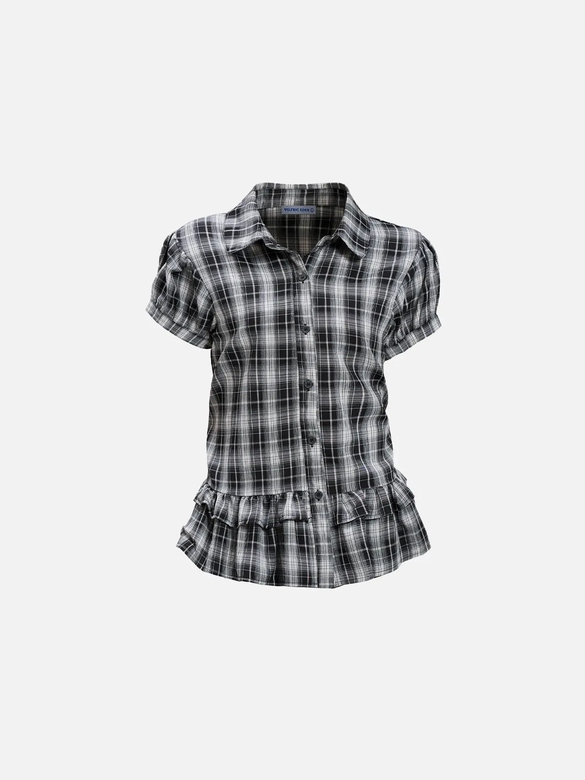 Aelfric Eden Plaid Ruffle Short Sleeve Shirt sold by Aelfric Eden