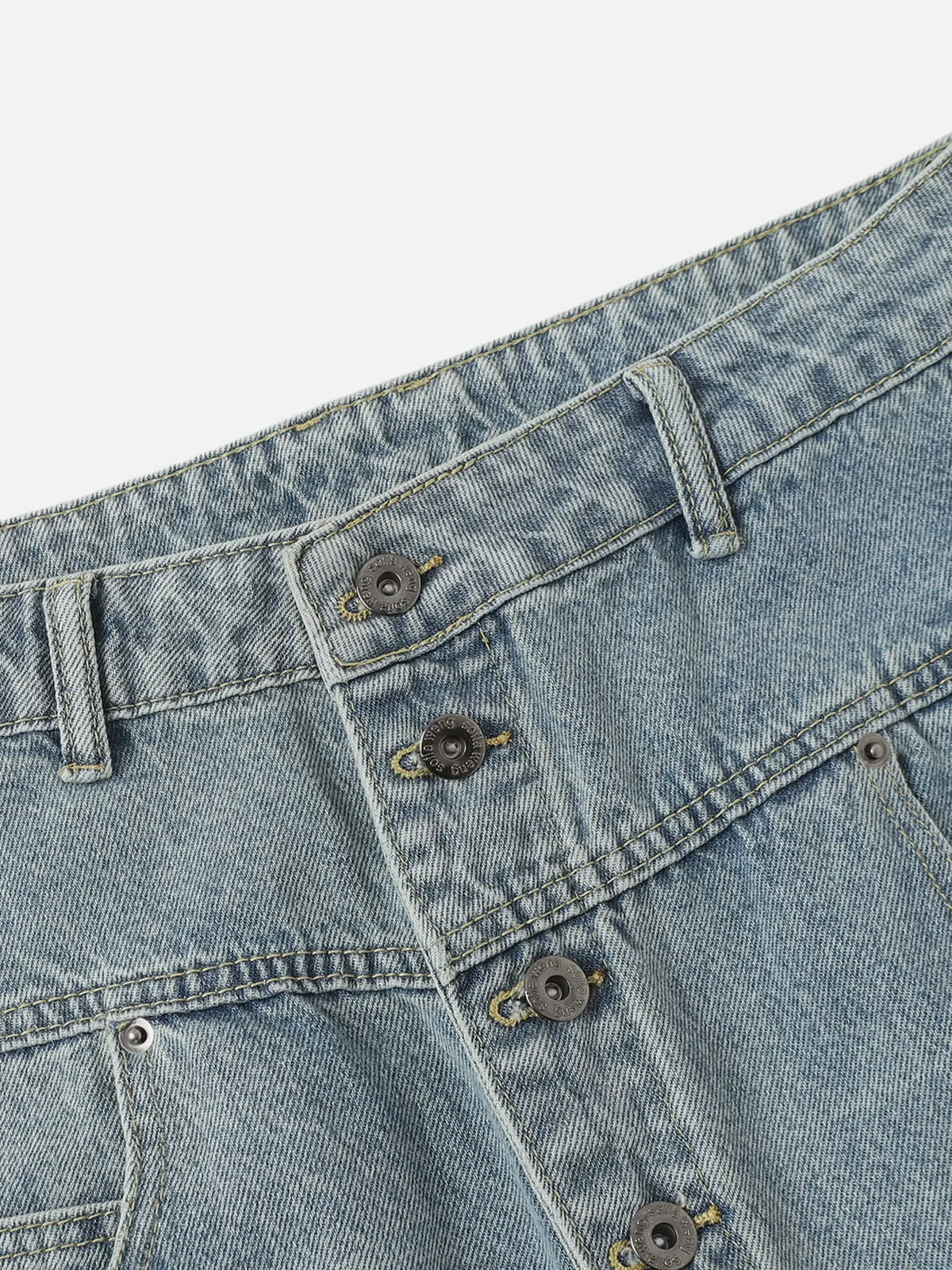 Aelfric Eden Asymmetric Button Baggy Barrel Jeans sold by Aelfric Eden product image thumbnail 4