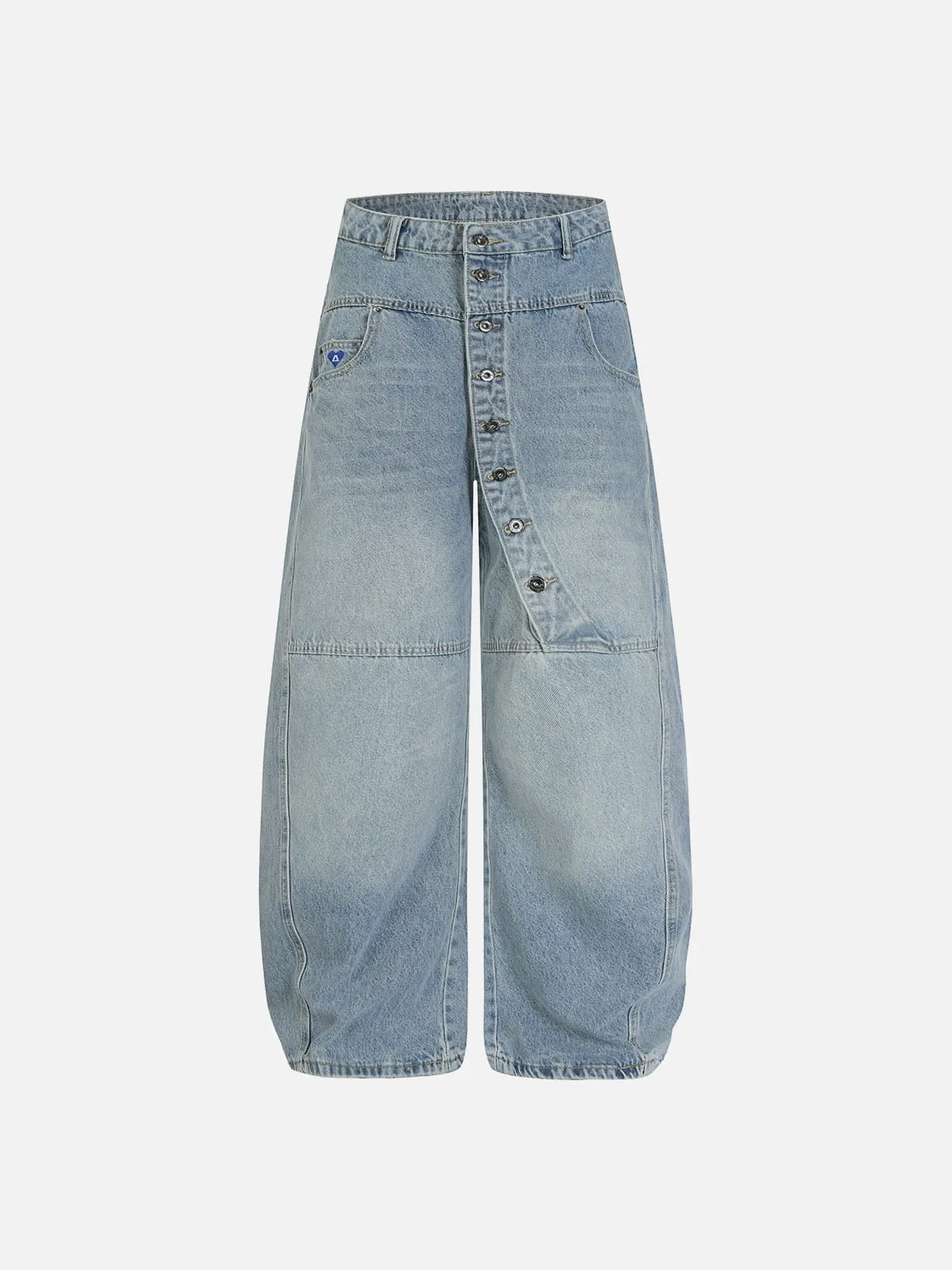Aelfric Eden Asymmetric Button Baggy Barrel Jeans sold by Aelfric Eden