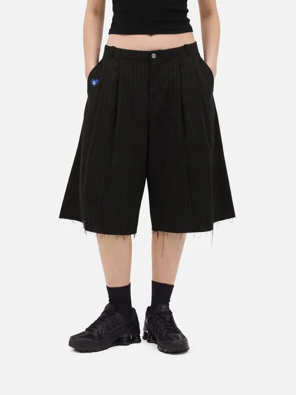 Aelfric Eden Pinstripe Pleated Longline Shorts made by Aelfric Eden