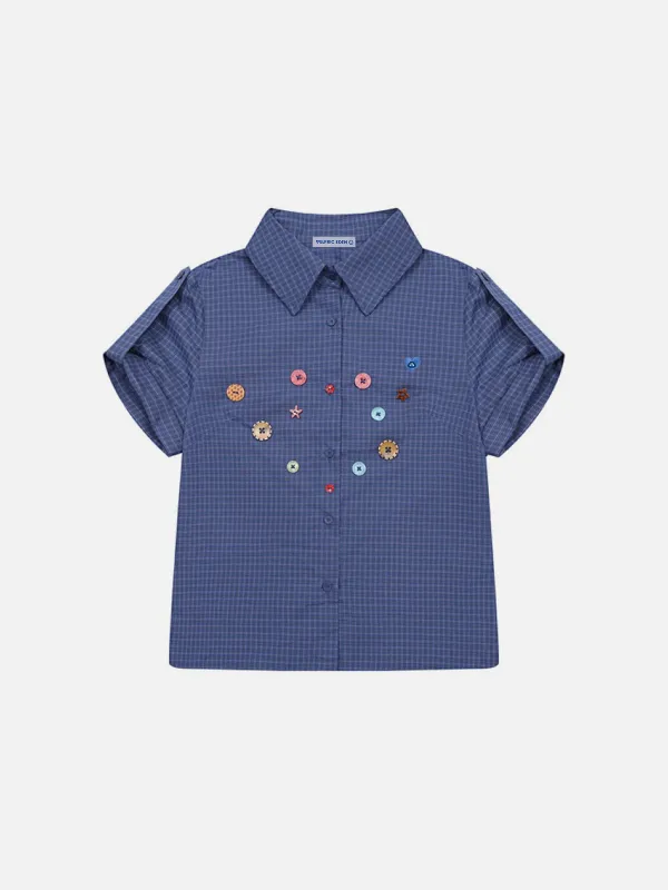 Aelfric Eden Button Plaid Short Sleeve Shirt made by Aelfric Eden