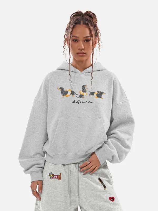 Aelfric Eden Boxy Dachshund Graphic Pullover Hoodie made by Aelfric Eden