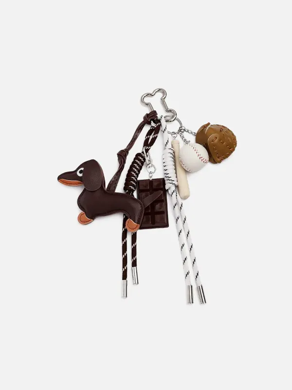 Dachshund Charm Keychain made by Aelfric Eden
