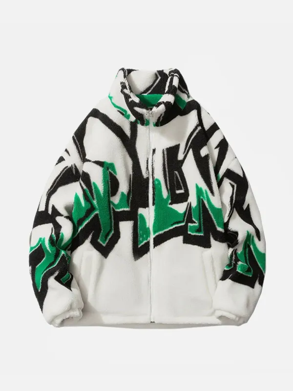 Aelfric Eden Stereoscopic Letter Sherpa Coat sold by Aelfric Eden