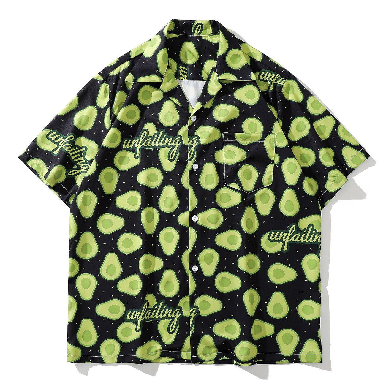 Aelfric Eden Avocado Print Short Sleeve Shirt sold by Aelfric Eden product image thumbnail 3