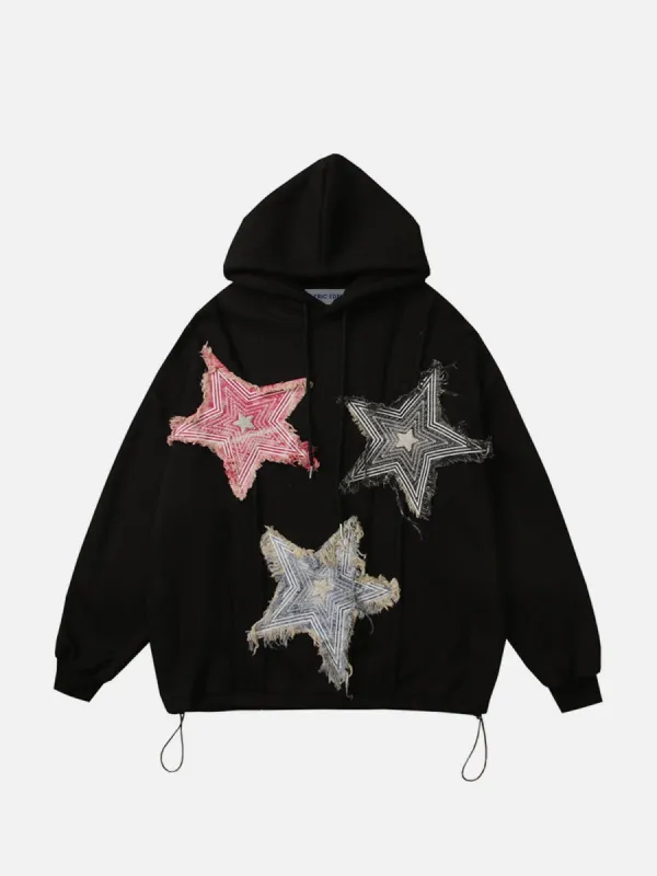 Aelfric Eden Star Applique Embroidery Hoodie sold by Aelfric Eden