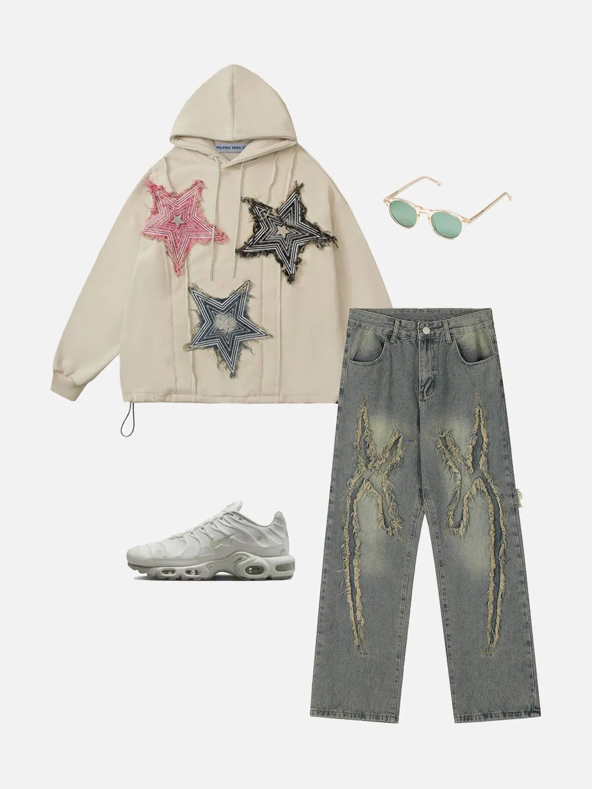 Aelfric Eden Star Applique Embroidery Hoodie sold by Aelfric Eden product image thumbnail 4