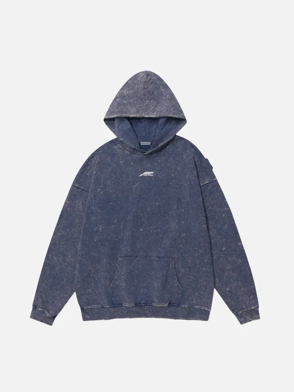 ◆Aelfric Eden◆Print Distressed Washed パーカー 長袖 送料込 Aelfric Eden Embroidery Distressed Washed Hoodie | Parallel