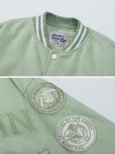 Aelfric Eden Embroidery Badge Varsity Jacket sold by Aelfric Eden