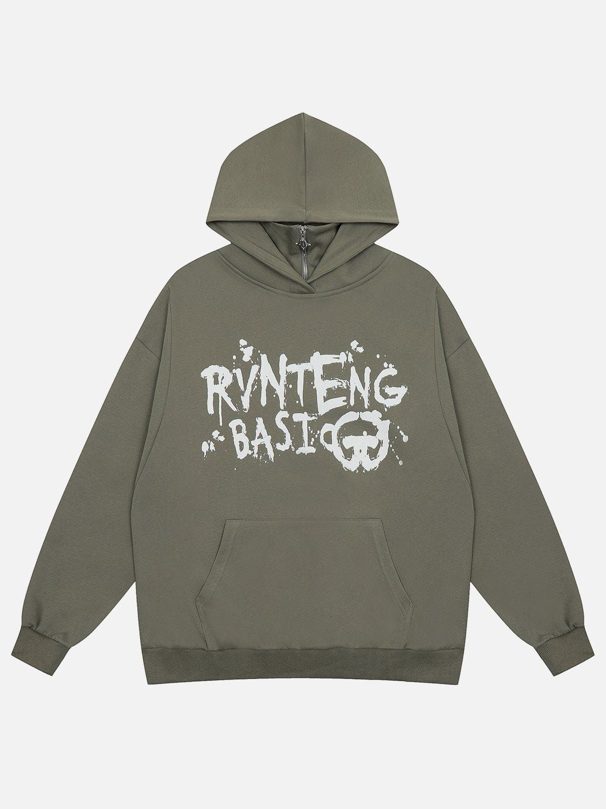 Aelfric Eden Letter Graffiti Half Zip Hoodie sold by Aelfric Eden product image thumbnail 3