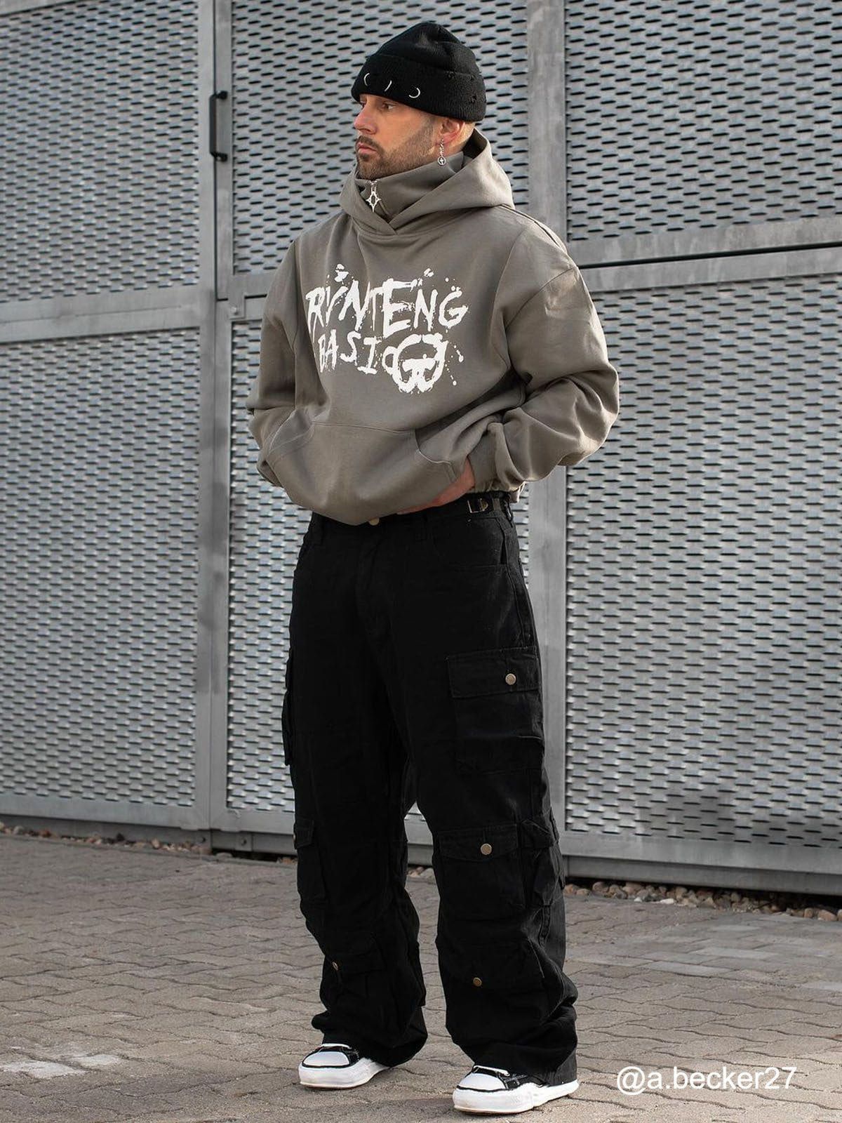 Aelfric Eden Letter Graffiti Half Zip Hoodie sold by Aelfric Eden product image thumbnail 2