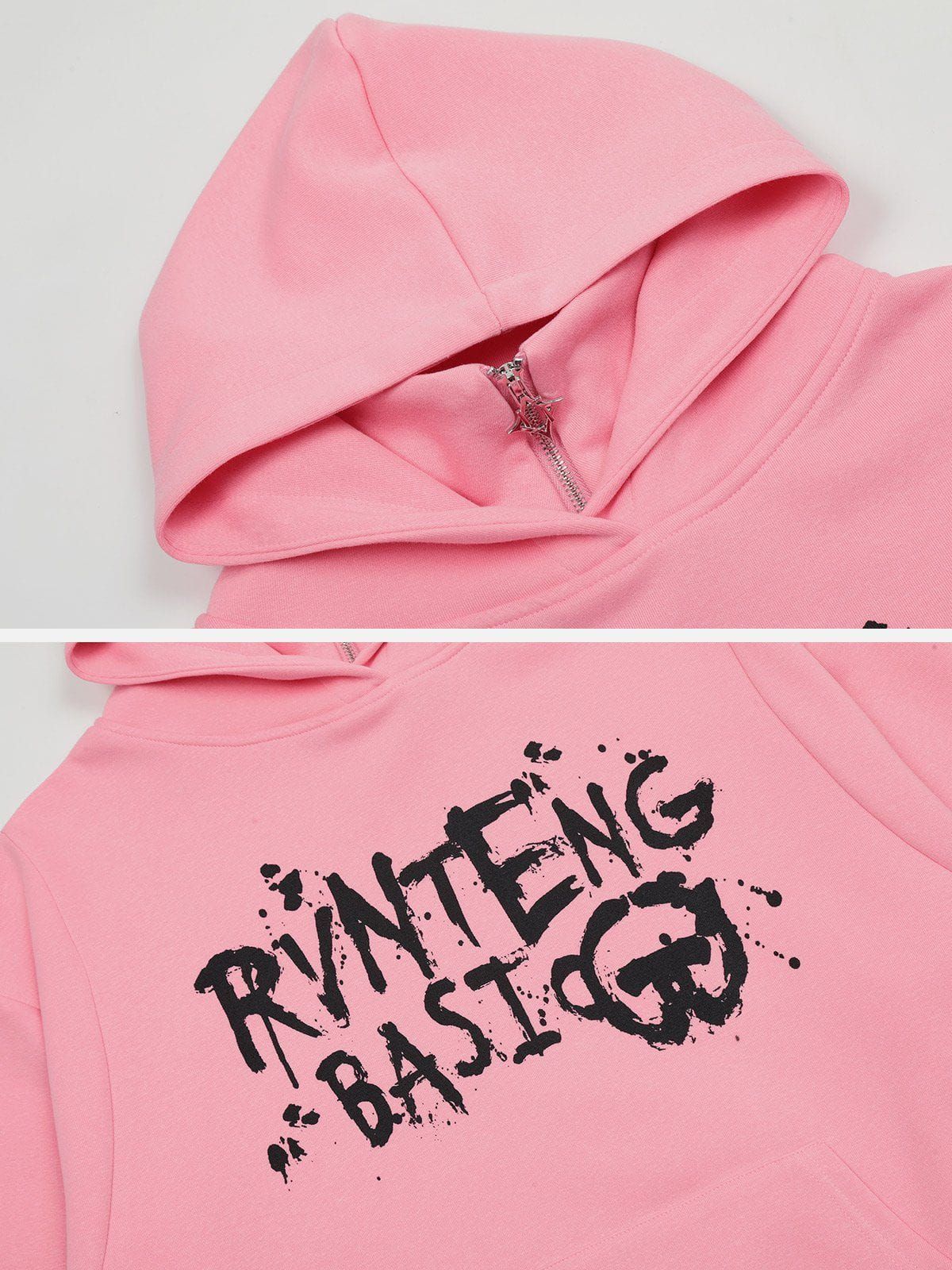 Aelfric Eden Letter Graffiti Half Zip Hoodie sold by Aelfric Eden product image thumbnail 5