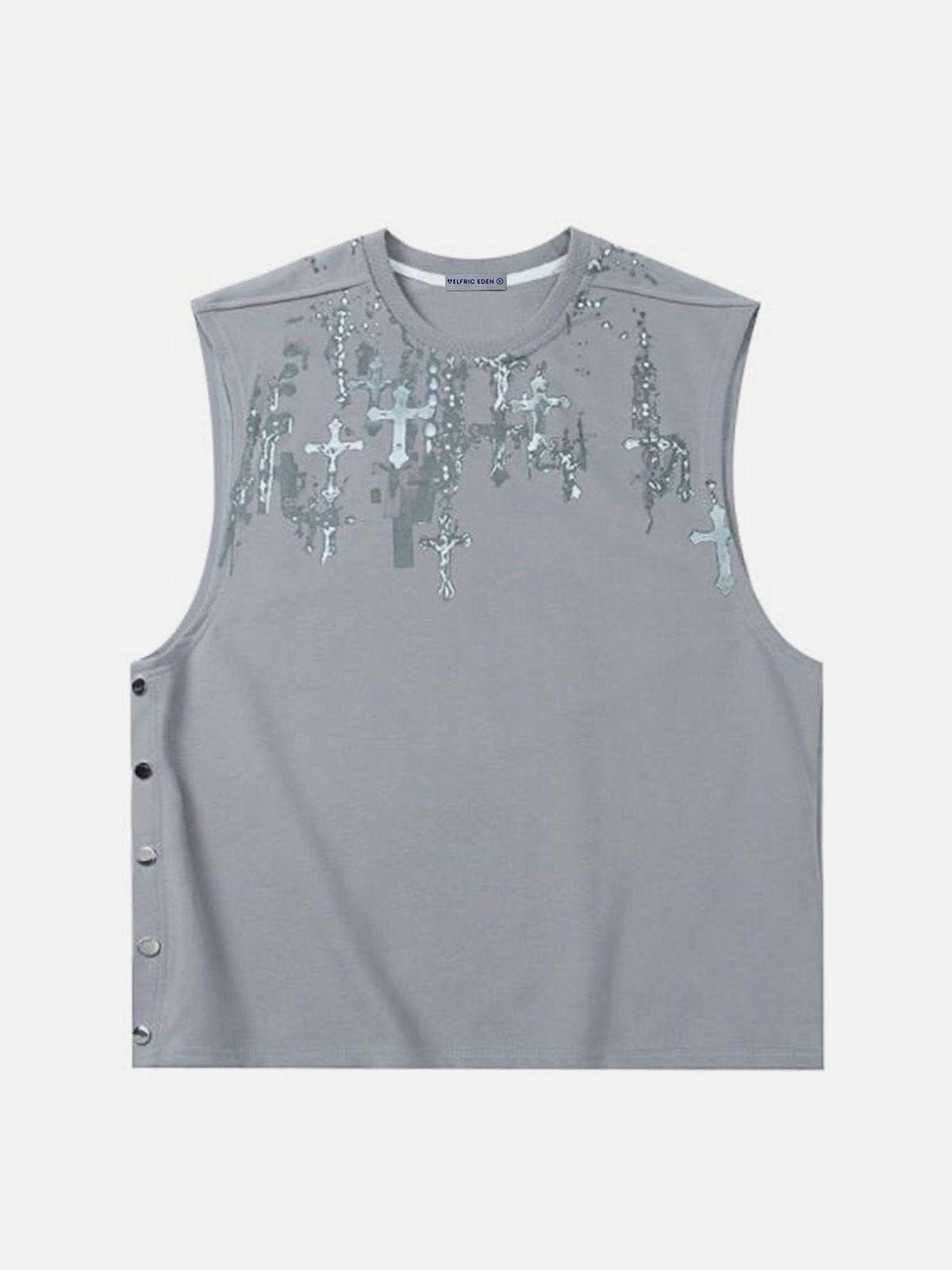 Aelfric Eden Cross Print Vest sold by Aelfric Eden product image thumbnail 2