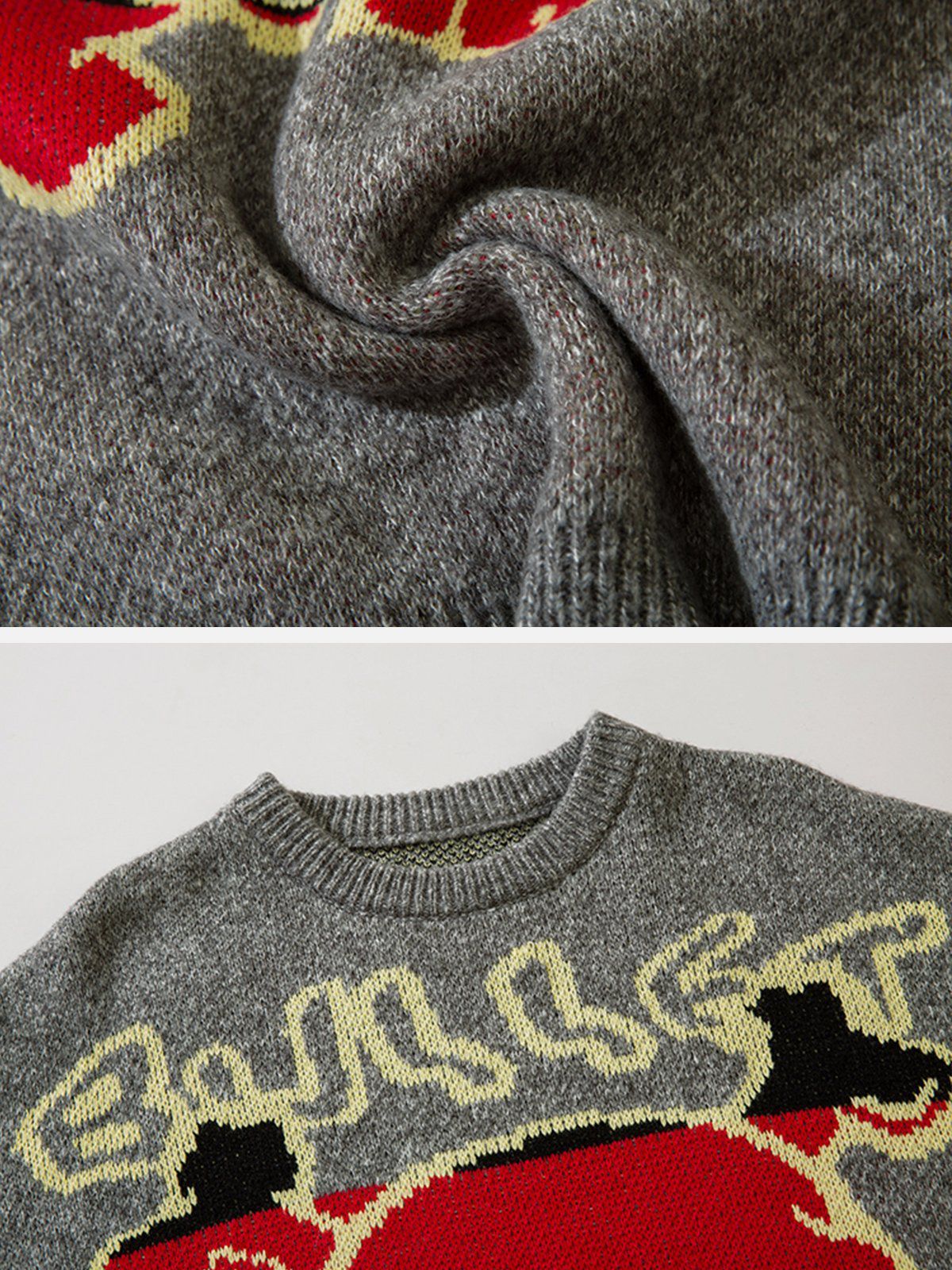 Aelfric Eden Colorblock Skull Graphic Sweater sold by Aelfric Eden product image thumbnail 7