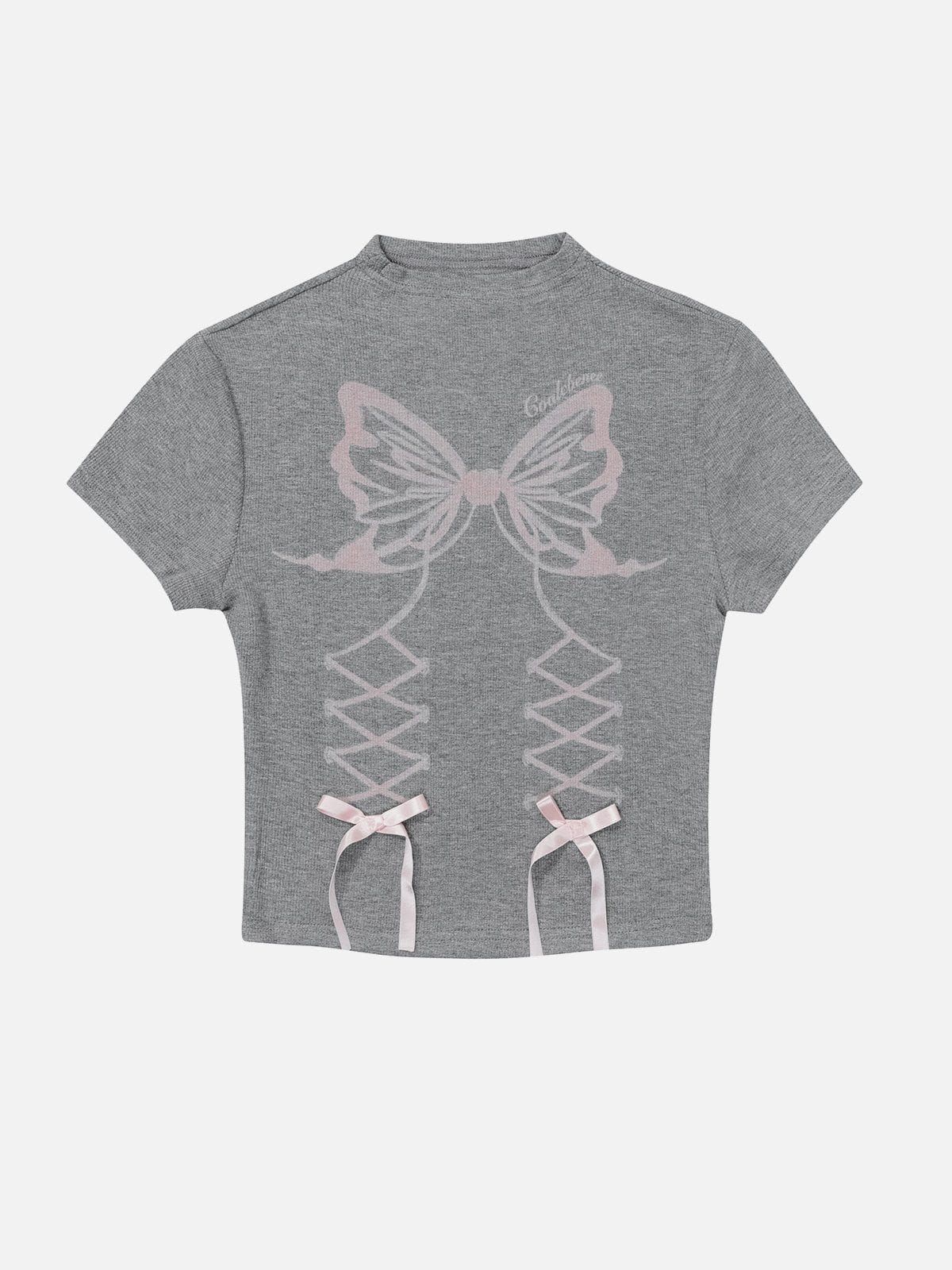 Butterfly Print Knit Tee sold by Aelfric Eden
