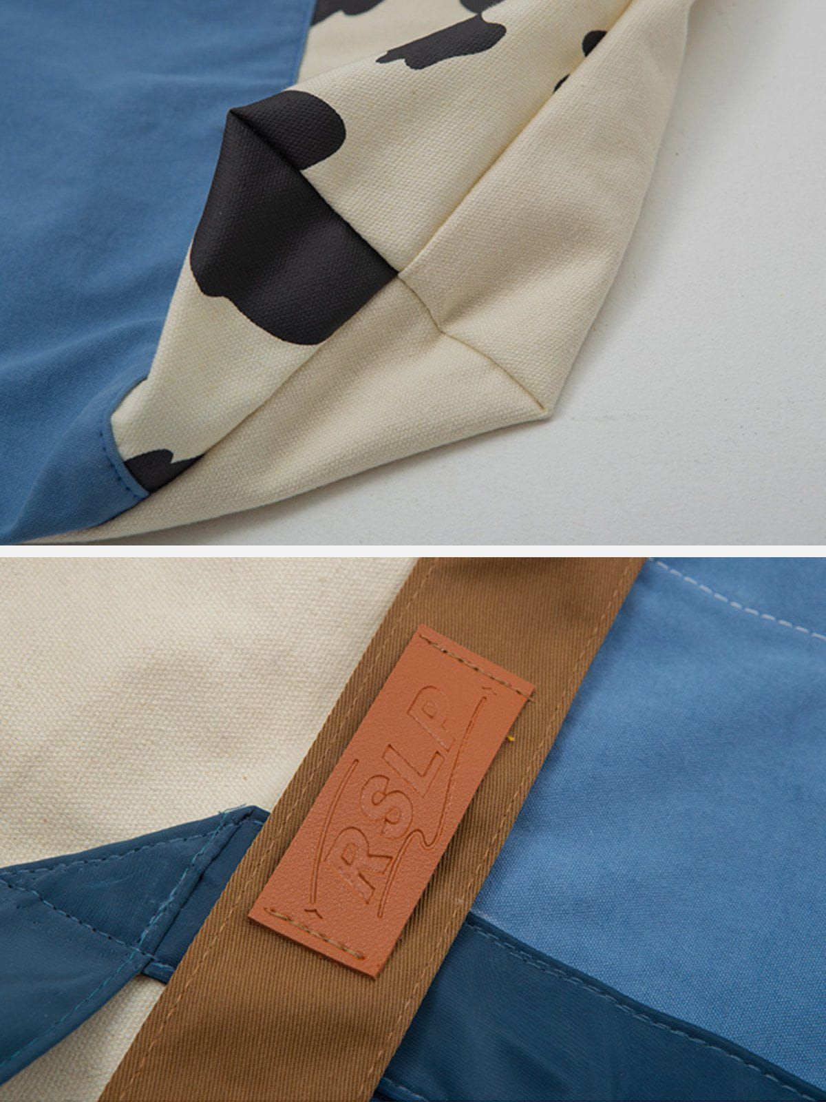 Patchwork Cow Pattern Tote Bag sold by Aelfric Eden product image thumbnail 2