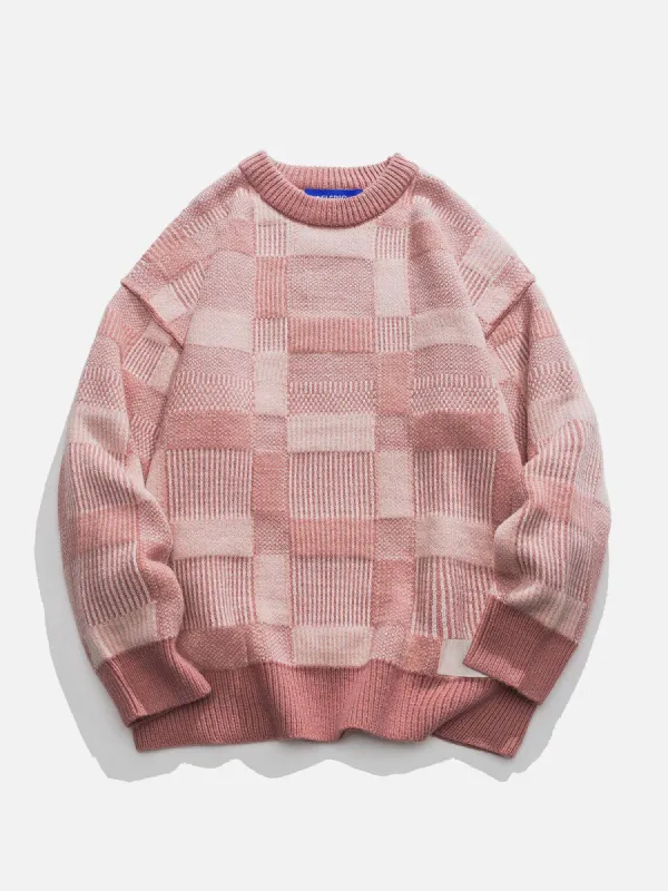 Aelfric Eden 3D Embroidery Plaid Sweater sold by Aelfric Eden