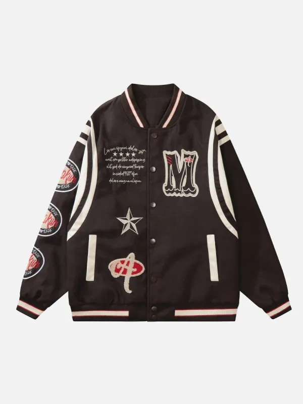 Aelfric Eden Embroidery Butterfly Varsity Jacket sold by Aelfric Eden