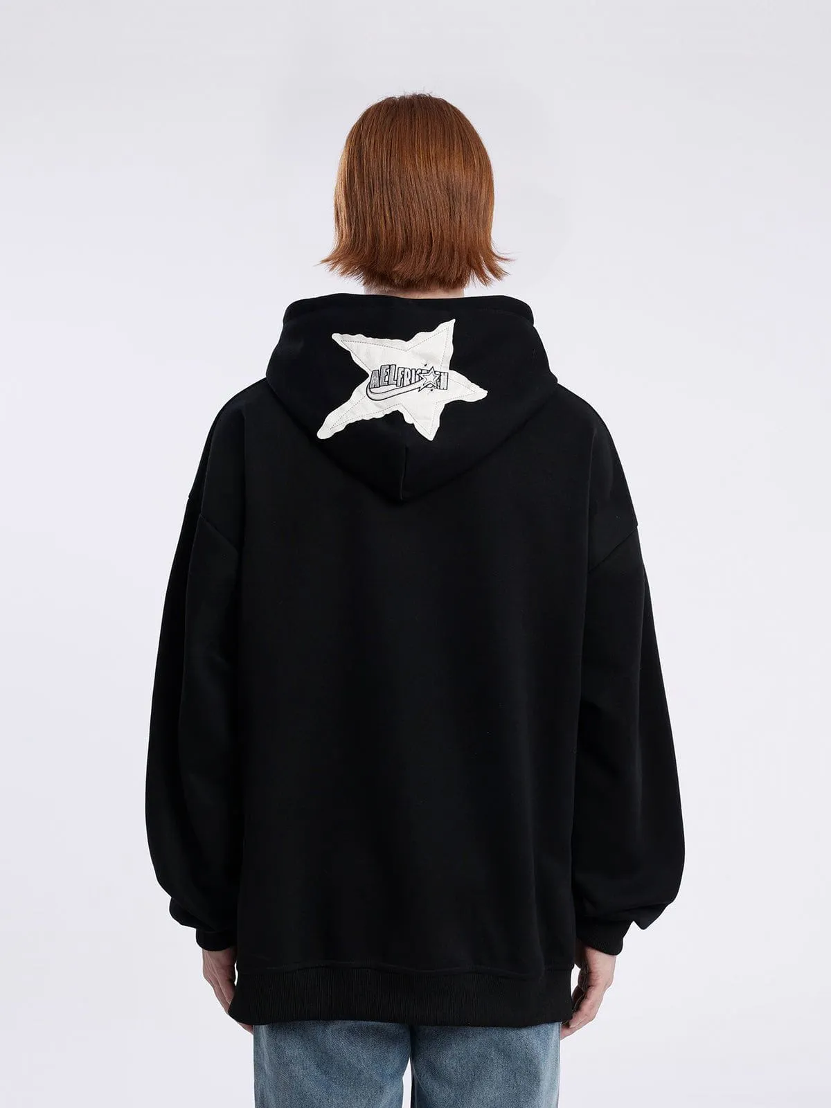 Aelfric Eden Irregular Star Applique Hoodie sold by Aelfric Eden product image thumbnail 5