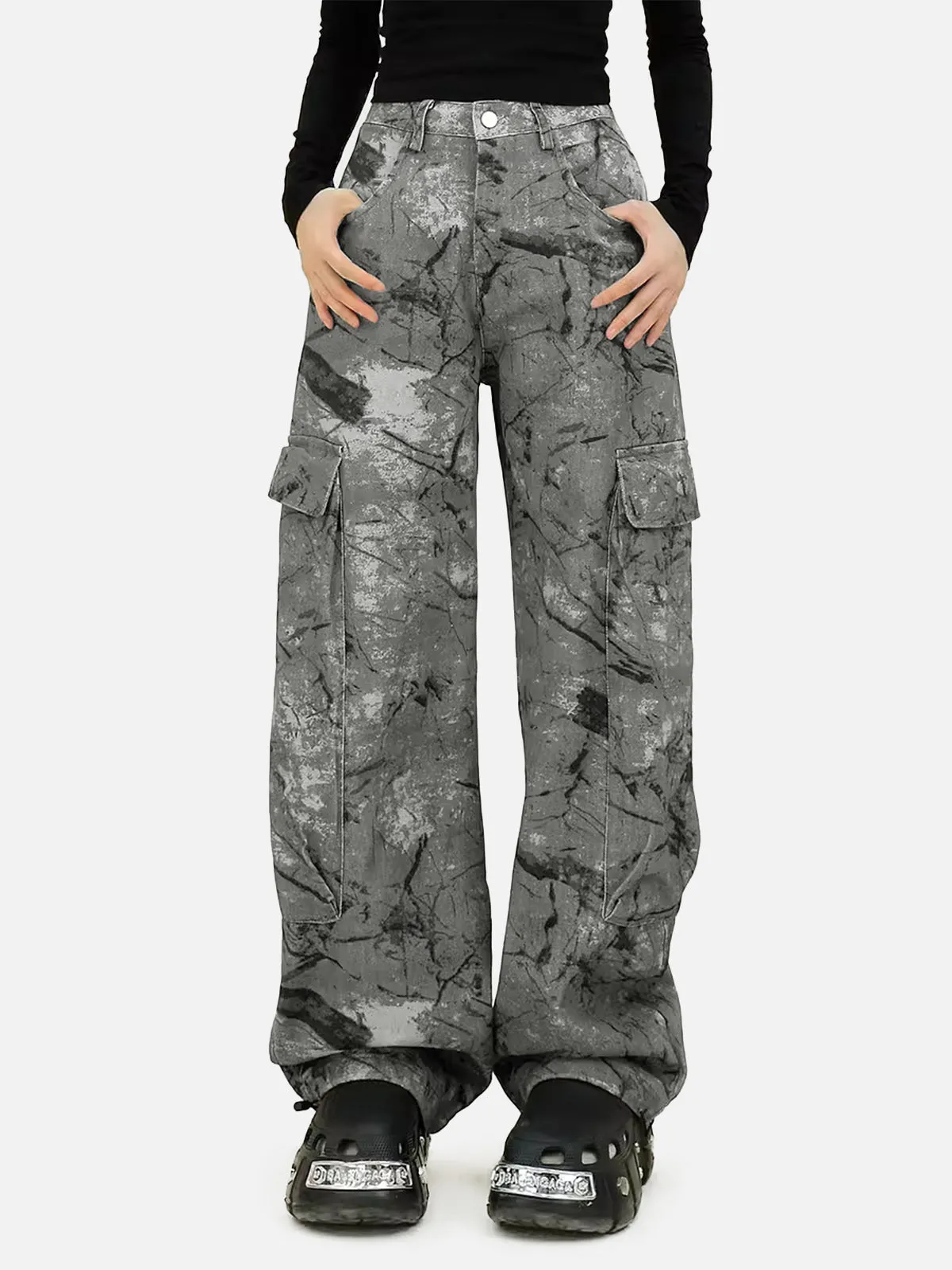 Aelfric Eden Grey Camouflage Cargo Pants sold by Aelfric Eden product image thumbnail 2