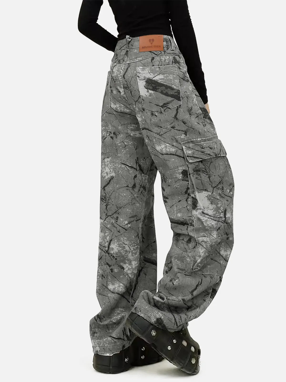 Aelfric Eden Grey Camouflage Cargo Pants sold by Aelfric Eden product image thumbnail 3