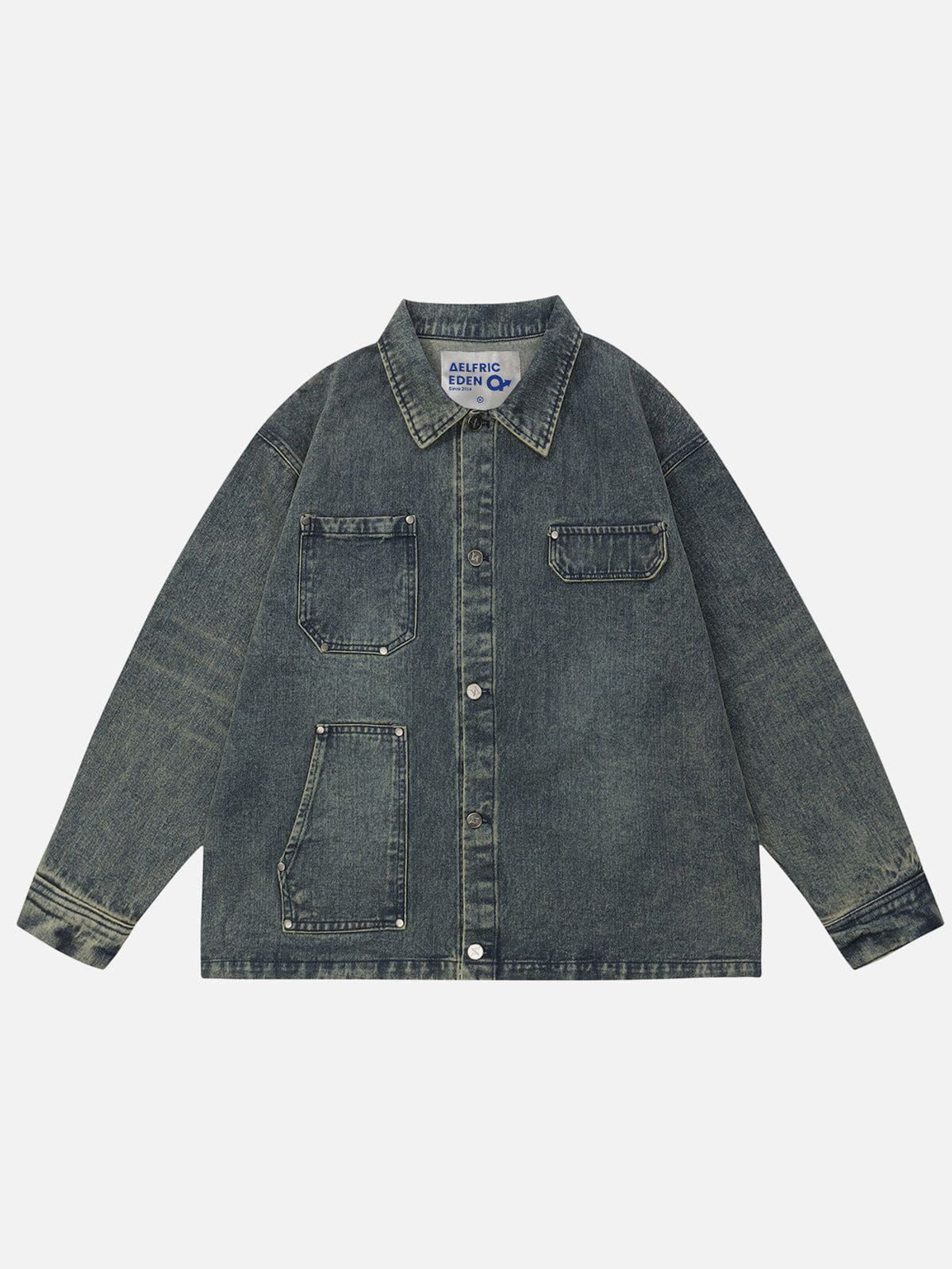 Aelfric Eden Multi-Pocket Washed Denim Jacket sold by Aelfric Eden