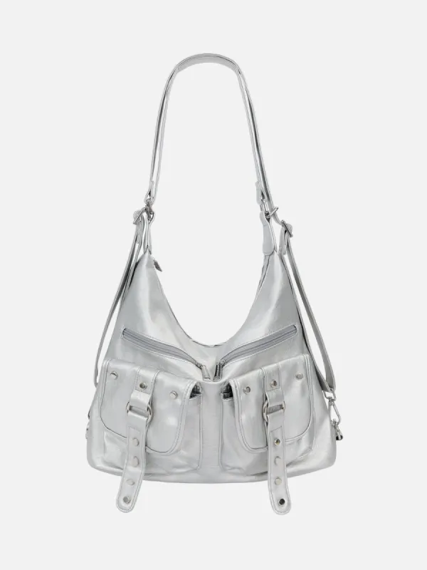 Basic Multi Pocket Faux Leather Bag sold by Aelfric Eden