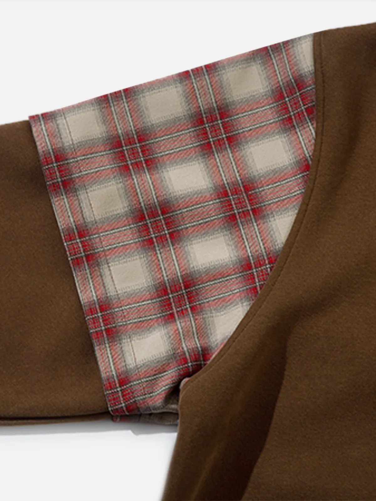 Aelfric Eden Irregular Plaid Patchwork Zip Up Hoodie sold by Aelfric Eden product image thumbnail 4