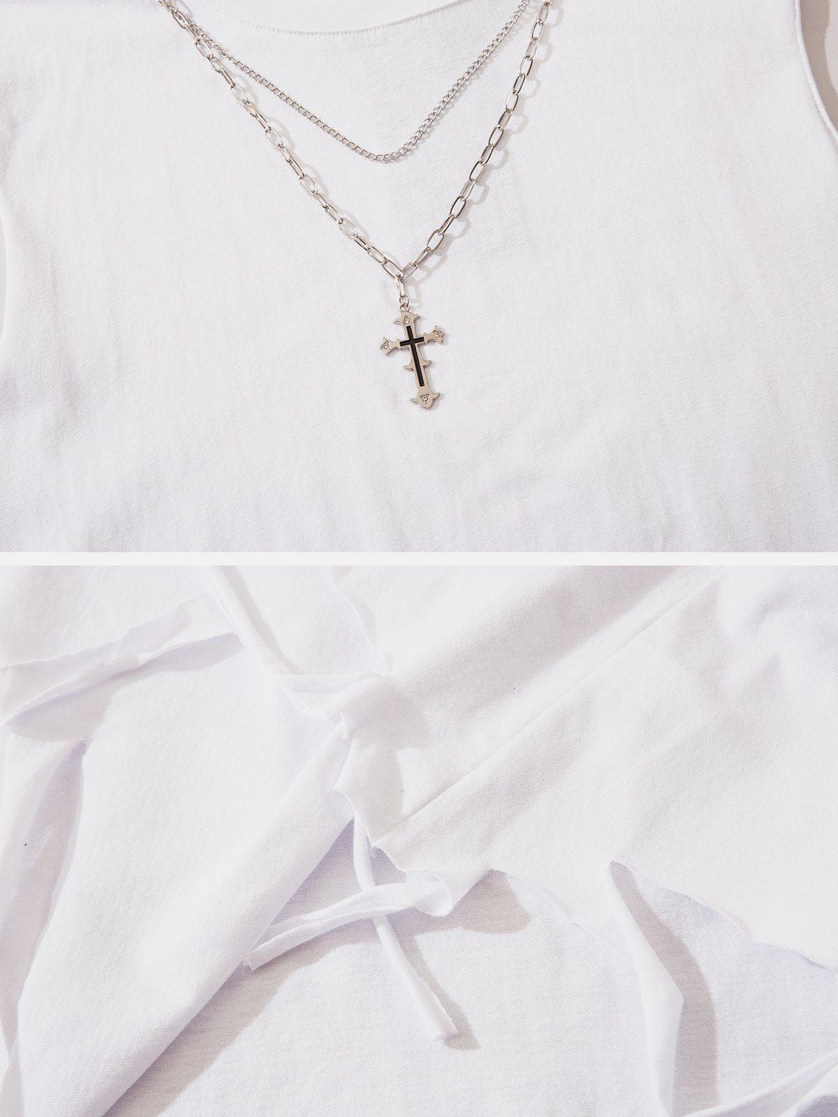 Broken Holes Necklace Tank Top sold by Aelfric Eden product image thumbnail 5