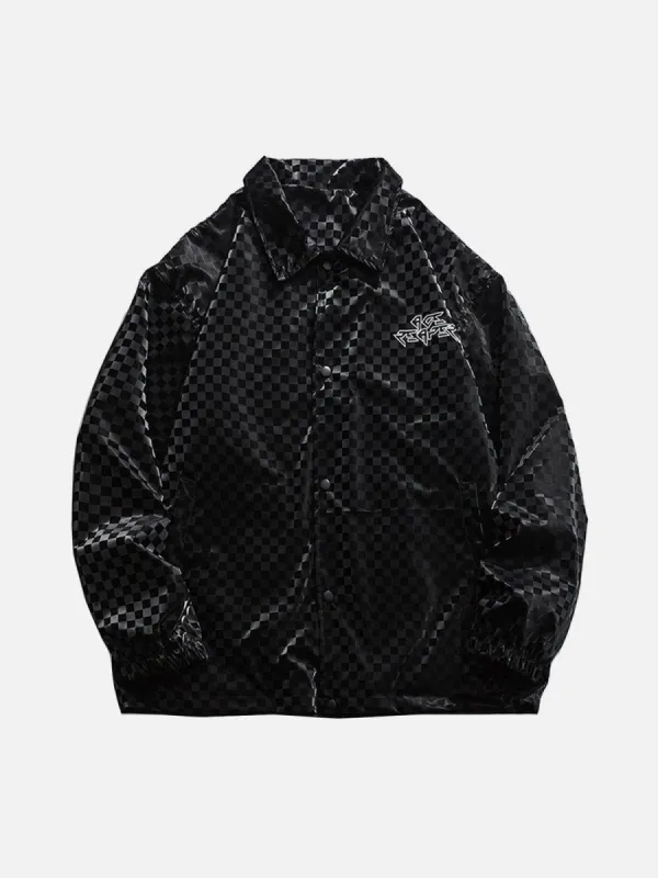 Aelfric Eden Checkerboard Letter Embroidered Jacket sold by Aelfric Eden