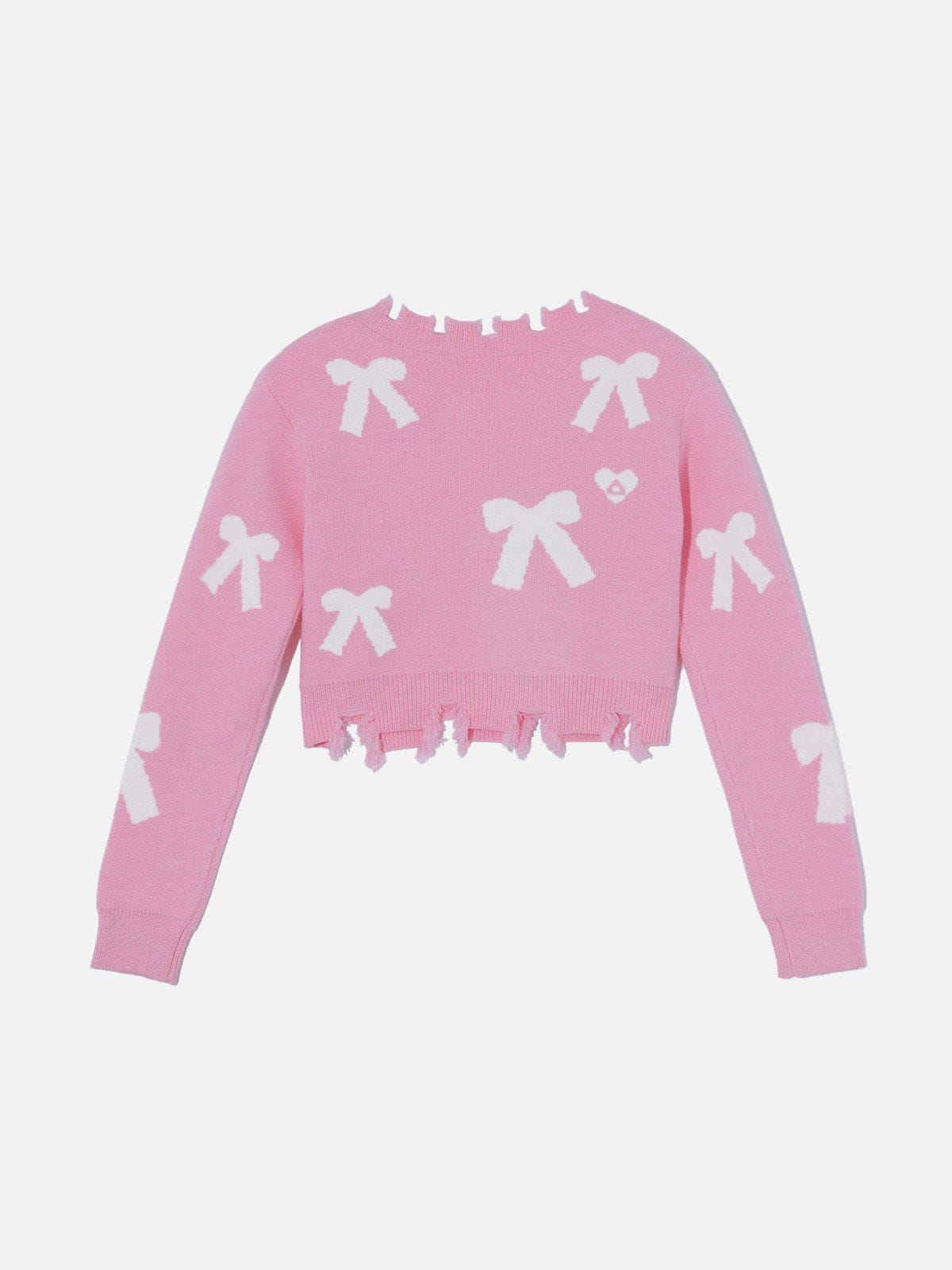 Distressed Fringe Bow Sweater sold by Aelfric Eden product image thumbnail 2