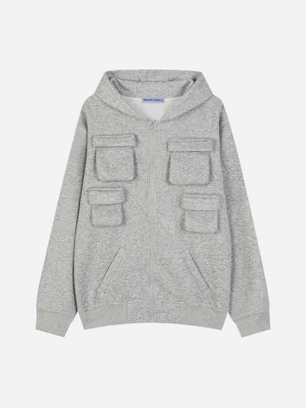 Aelfric Eden Multi 3D Pocket Zip Up Hoodie sold by Aelfric Eden