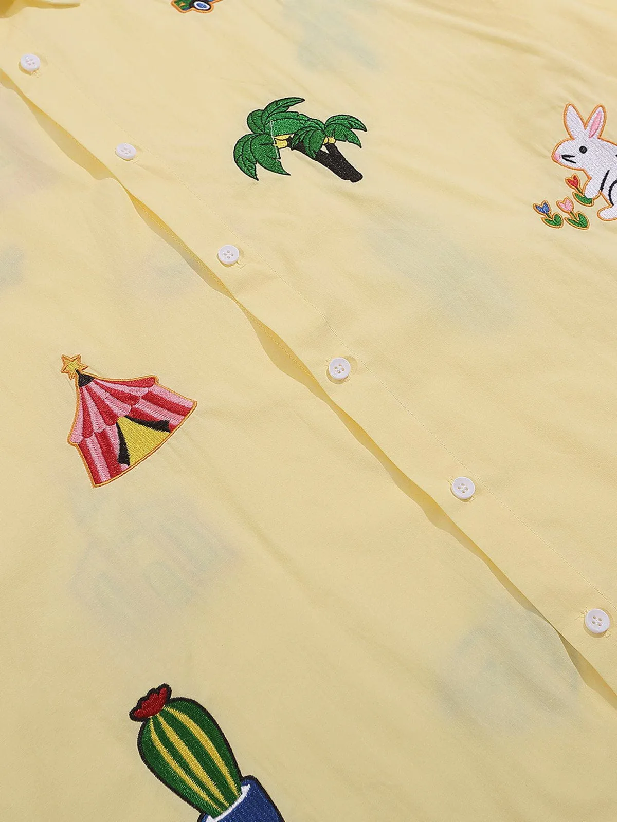 Aelfric Eden Cartoon Embroidery Short Sleeve Shirt sold by Aelfric Eden product image thumbnail 4