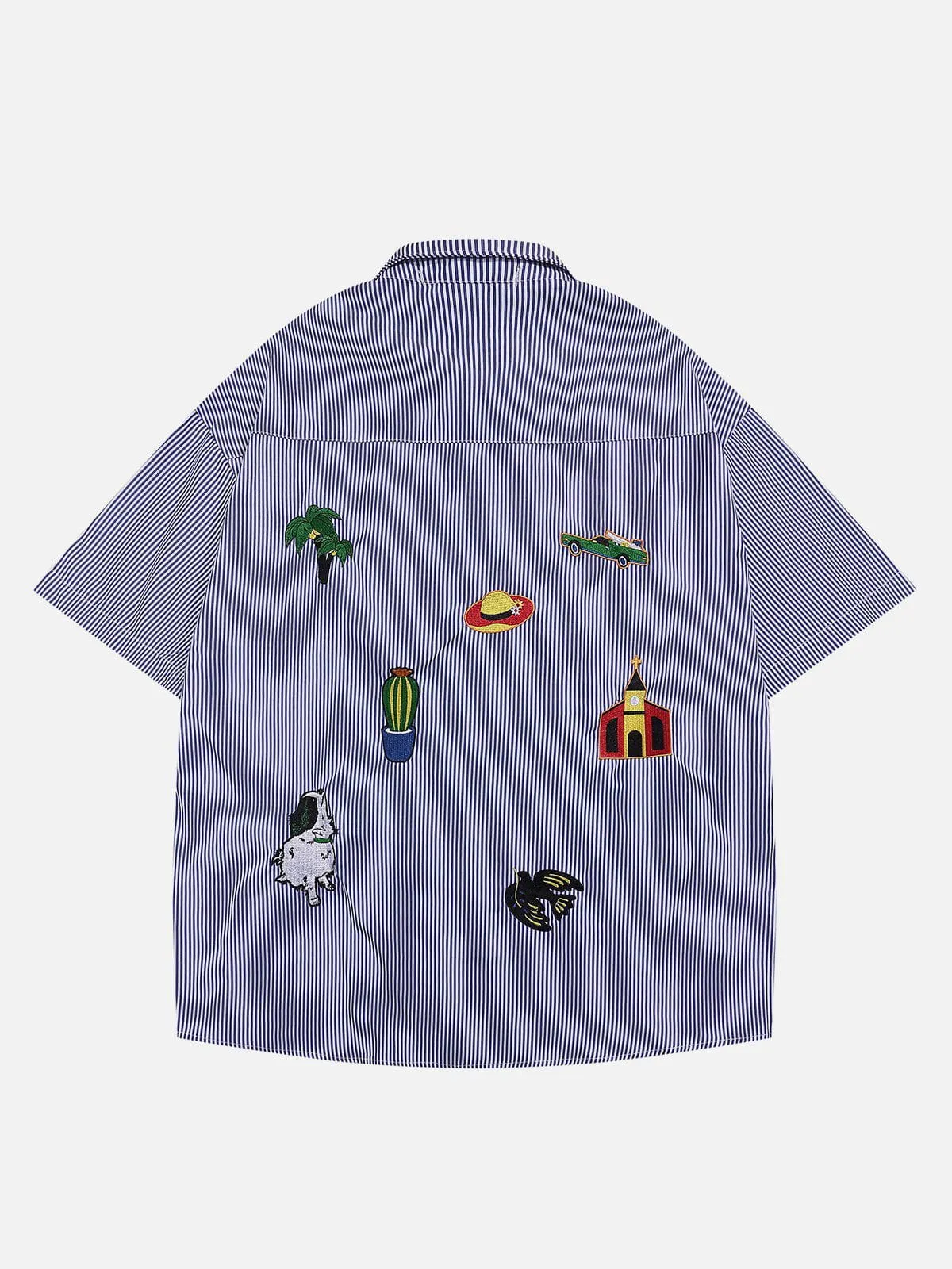 Aelfric Eden Cartoon Embroidery Short Sleeve Shirt sold by Aelfric Eden product image thumbnail 3