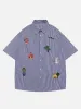 Aelfric Eden Cartoon Embroidery Short Sleeve Shirt sold by Aelfric Eden