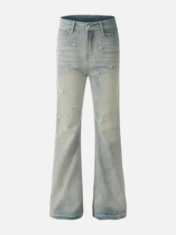 Aelfric Eden Rhinestone Application Butterfly Jeans sold by Aelfric Eden