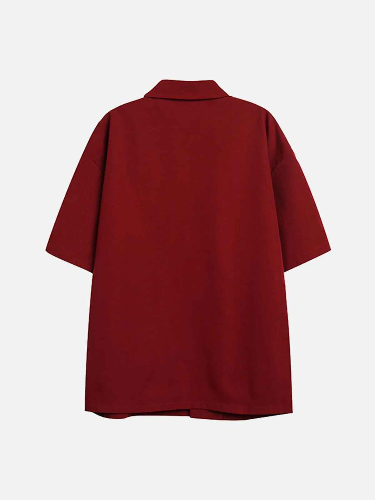 Aelfric Eden Irregular Placket Short Sleeve Shirt sold by Aelfric Eden product image thumbnail 5
