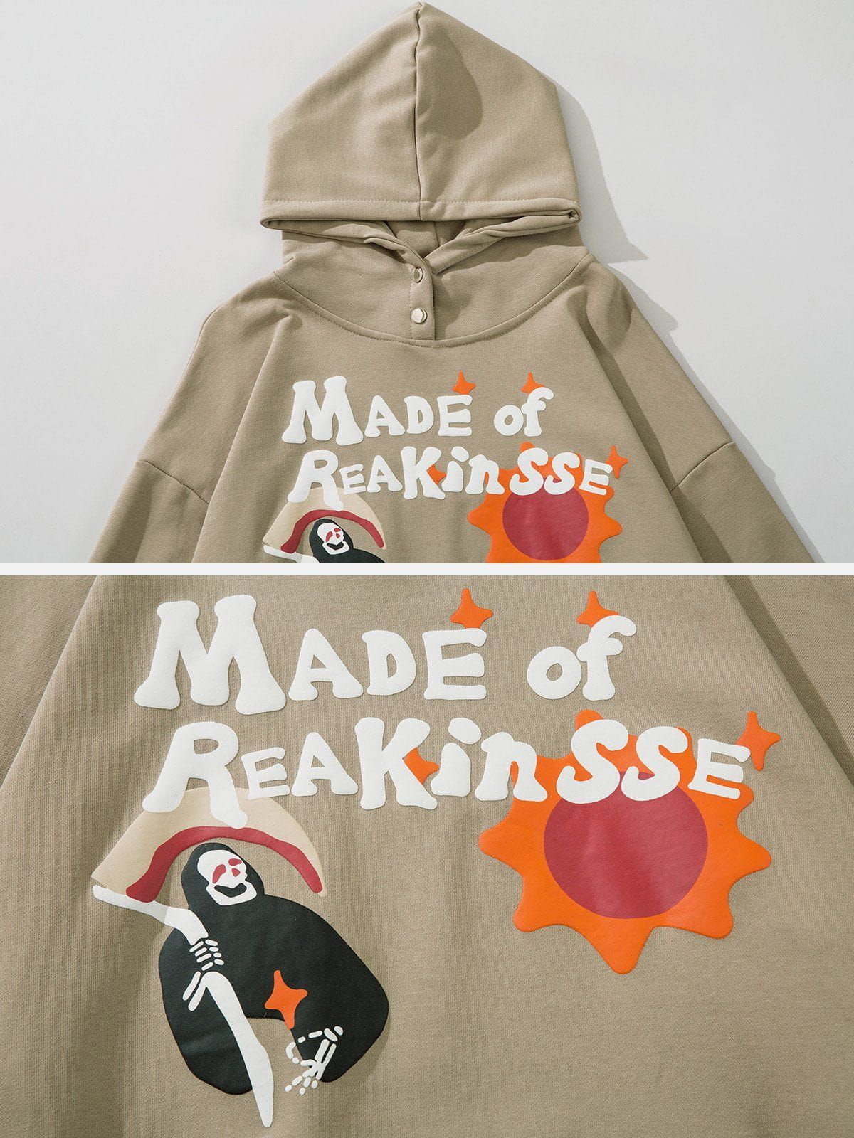 Aelfric Eden Funny Grim Reaper Print Hoodie sold by Aelfric Eden product image thumbnail 4