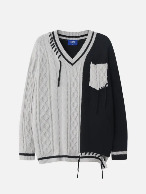 Aelfric Eden Patchwork Crochet Sweater sold by Aelfric Eden