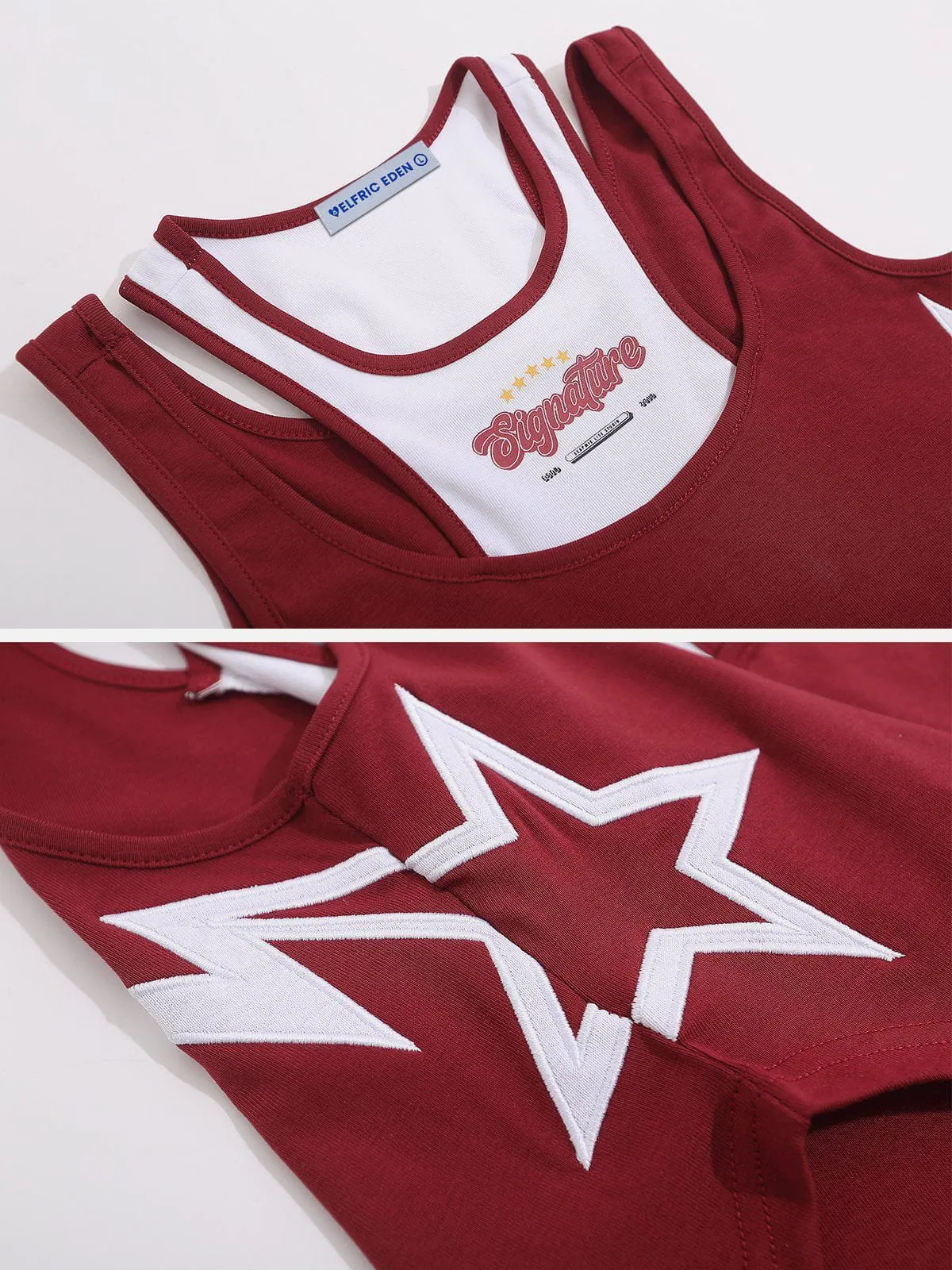 Embroidery Star Tank Top sold by Aelfric Eden product image thumbnail 4